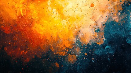 Fototapeta premium Vibrant colors collide in an artistic paint splash explosion