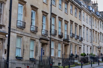 facade of a building in Bath - Somerset - united kingdom