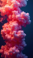 Obraz premium Intense, glowing smoke clouds intermingle, creating abstract patterns, smoke, overlay