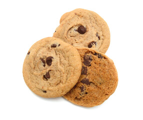 Sweet cookies isolated on a white background