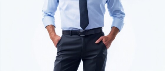 businessman with hands in pockets