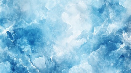 Obraz premium Blue watercolor background with smoke effect and vintage marble texture for your art projects.