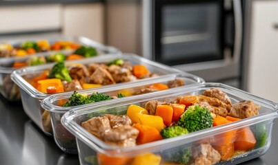 Healthy Meal Prep with Grilled Chicken and Vegetables