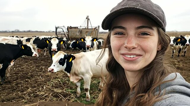 1_Dairy Farm Spring Calving Milking and Feeding Cows