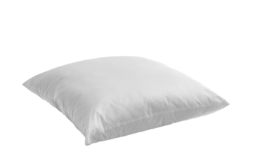 down pillow with cotton cover, isolate on a white background
