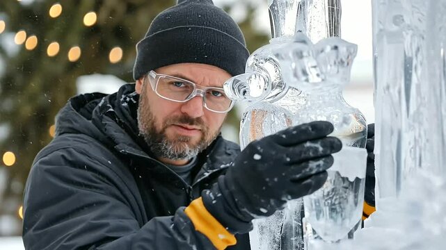 1_Winter Ice Sculpture Festival Setup and Maintenance