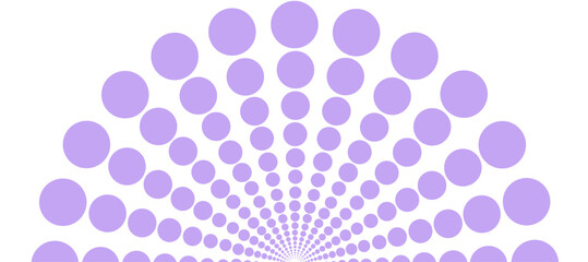 Purple and white background with rays from dots
