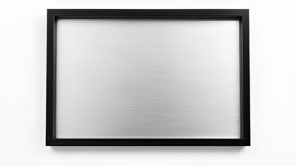 "Black Picture Frame with Silver Brushed Metal Sign Template