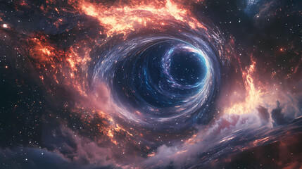 Obraz premium A cosmic portal. Stellar Arch. Illustration