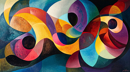 Real bright colorful, Shape of sound, abstraction of the subject