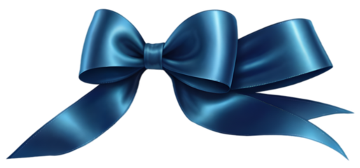 Blue bow ribbon knot blue tie gift transparent PNG background