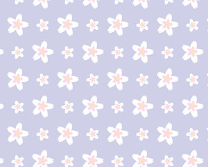 White flowers pattern. Vector illustration