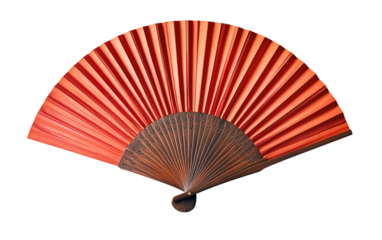 Decorative Fan Used by Monks for Ceremonial Purposes in Religious Rituals Isolated on Transparent Background.