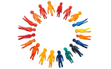 Indigenous Art in a Circle Form Highlighting Community and Cultural Significance Isolated on Transparent Background.