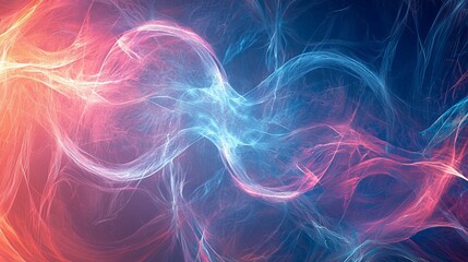 Fototapeta premium Abstract swirling blue and red energy flow
