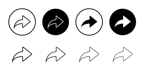 Share icon Outline thin set pack series