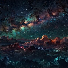 Fototapeta premium Cosmic Connection: Astronaut Meditating on Mars with Holographic Earth Rising