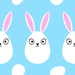 Easter eggs seamless rabbits pattern for wrapping paper and fabrics and linens and kids clothes print and spring party accessories
