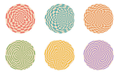 Psychedelic checkerboard poster