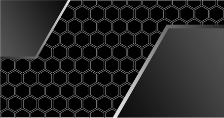 metallic futuristic pentagon background