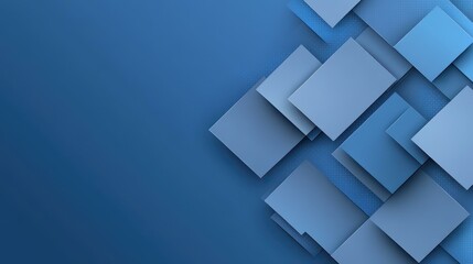 Obraz premium Explore a captivating abstract blue background featuring square shapes, perfect for your text and message board designs