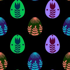 Easter seamless pattern with eggs for wallpaper and fabrics and textiles