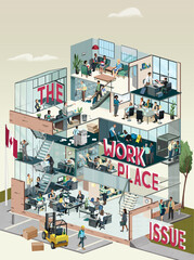 illustration of a factory