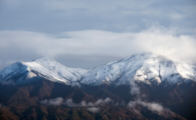 Saddleback Mountain In Orange County covered in snow