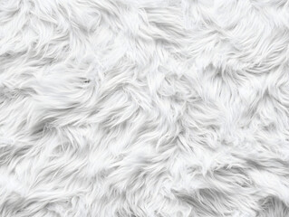 Obraz premium This image showcases a close-up of a soft, fluffy white fur texture that appears both delicate and dense. The fur fibers are irregularly aligned, creating a natural and plush surface ideal for cozy vi