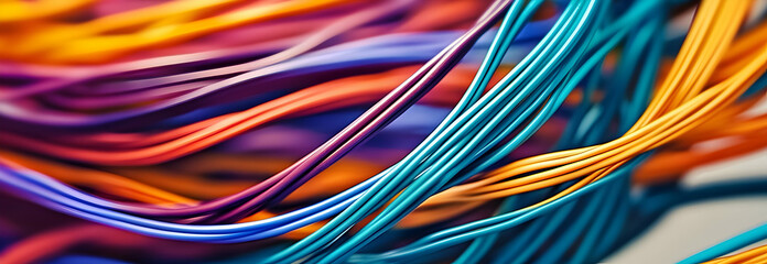 Abstract Wires Dance in a Kaleidoscope of Hues