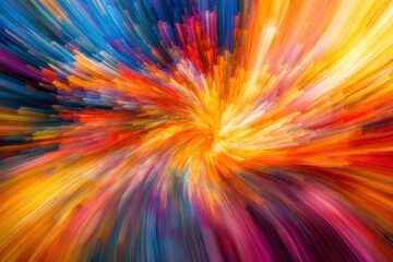 Obraz premium Colorful abstract explosion with dynamic movement captured in vibrant hues