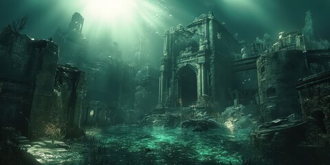 Sunlit Ruins of an Underwater City