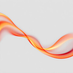 Fluid abstract wave with red and orange tones on a minimalist background