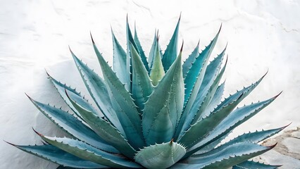 Blue Agave Plant Close-Up