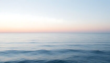 Serene Ocean Waves Under a Pastel Sunset Sky
