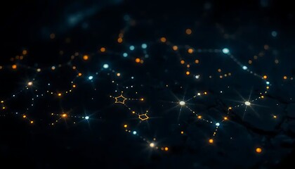 Obraz premium Sparkling Lights Form Celestial Star Constellations