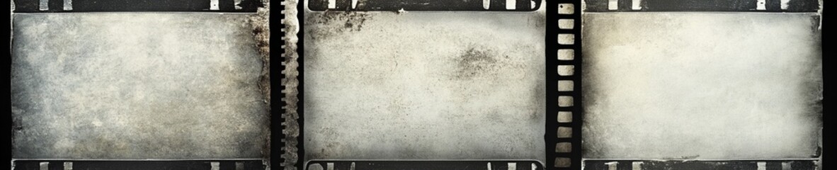Obraz premium Vintage Film Strip with Retro Grainy Details and Classic Monochrome Aesthetic - Perfect for Custom Design and Creative Storytelling