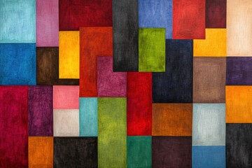 Fototapeta premium Abstract Colorful Geometric Pattern Background Texture Design Modern Art Rectangles