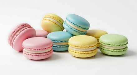 Pastel Macarons Delightful French Pastries Sweet Treats