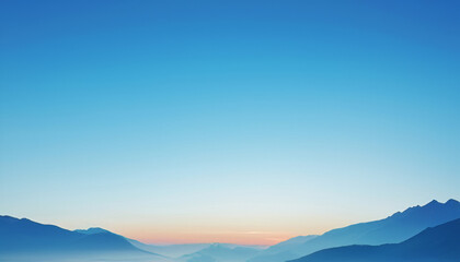 Fototapeta premium Bright Mountain Landscape At Dawn, Natural Gradient