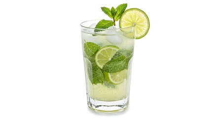 Refreshing Mojito Cocktail with Lime and Mint