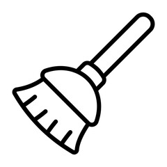 Simple Broom outline icon. The icon can be used for websites, print templates, presentation templates, illustrations, etc