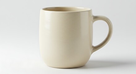 Fototapeta premium Cream Ceramic Mug Coffee Tea Cup Kitchenware