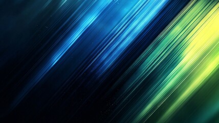 Abstract diagonal streaks of blue, green, and yellow.