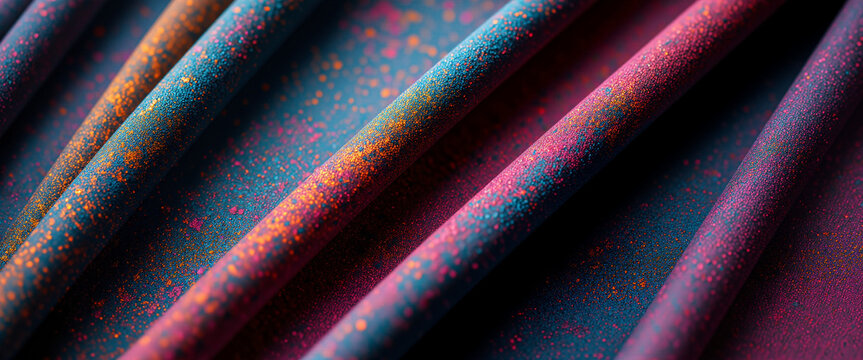 Vibrant fabric waves displaying shimmering colors and patterns conveying a sense of innovation and creativity representing futuristic concepts