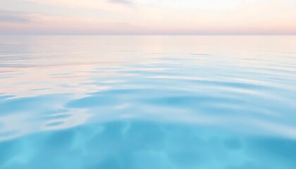 Serene Ocean Water Under a Pastel Sky