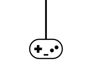 ゲームコントローラーとケーブル