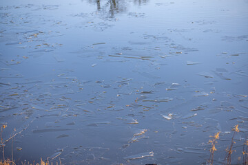 lód płynący rzeką