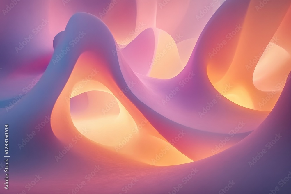Poster abstract colorful waves of light and texture create a mesmerizing visual experience