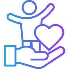 Personal Care line gradient icon